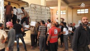 مساعدات إغاثية أممية لريف حمص الشمالي - المصدر تجمع ثوار سوريا - عدسة المعتصم بالله صويص